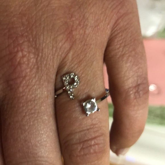 Silver Initial Rings Alphabet Jewelry - Picture 5 of 9